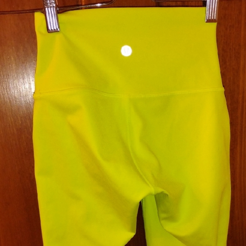 Lululemon Neon Yellow High-Waisted Leggings